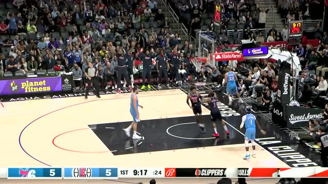 【2022年03月26日 76人vs快船集锦】登哥经典撤步三分百步穿杨 回身再送盖帽反击助飞塞布尔