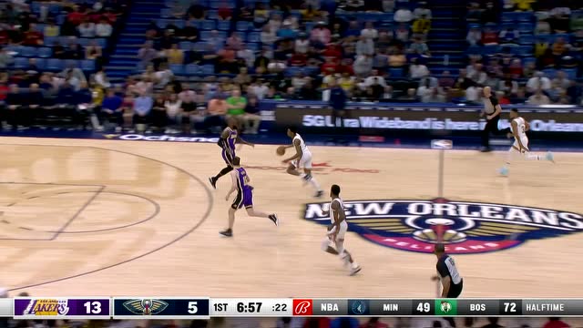 【2022年03月28日 湖人vs鹈鹕集锦】还有人黑老詹不防守？遮天大帽扇懵琼斯