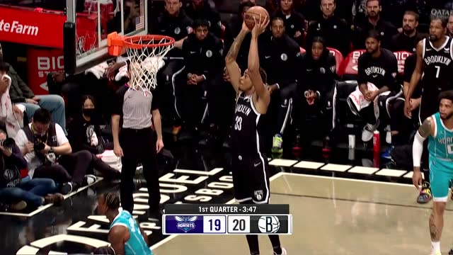 【2022年03月28日 黄蜂vs篮网集锦】一切尽在掌握！欧文吸引防守击地妙传克拉克斯顿暴扣得手