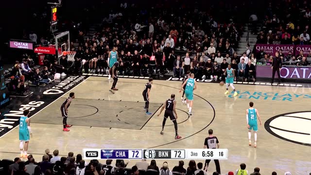 【2022年03月28日 黄蜂vs篮网集锦】庄神轻舒猿臂送大帽 华盛顿快意恩仇抢回篮板强投命中