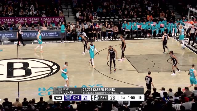 【2022年03月28日 黄蜂vs篮网集锦】黄蜂119-110篮网 杜兰特空砍27分三球33+9率队逆转篮网