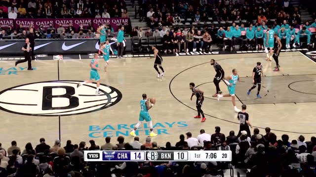 【2022年03月28日 黄蜂vs篮网集锦】庄神断球后摆好庆祝手势静候球进！杜兰特大空位三分不负众望