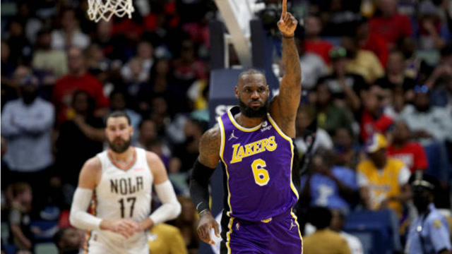 【2022年03月28日 湖人vs鹈鹕集锦】詹姆斯君临天下半场狂得25分 生涯37000之夜火力全开