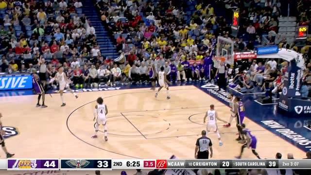 【2022年03月28日 湖人vs鹈鹕集锦】詹姆斯命中超远三分！！ 生涯总得分迈过37000分大关