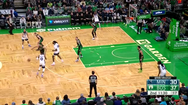 【2022年03月28日 森林狼vs凯尔特人集锦】不紧不慢不慌不忙 怀特点飞防守上篮2+1