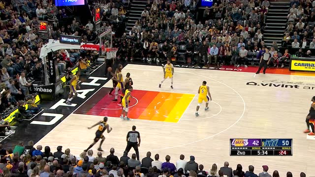 【2022年04月01日 湖人vs爵士集锦】湖人109-122爵士 詹眉继续缺席湖人继续输球