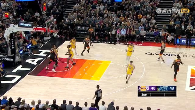 【2022年04月01日 湖人vs爵士集锦】最佳第六人开始发威 克拉克森杀进内线完美得手