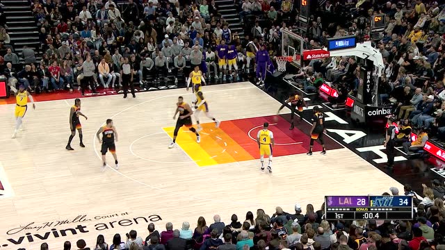 【2022年04月01日 湖人vs爵士集锦】完美后仰金鸡独立 威少压哨打进惊艳全场