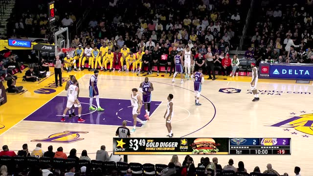 【2022年04月02日 鹈鹕vs湖人集锦】这是谁家的大胖小子 锡安身着便装场边观战