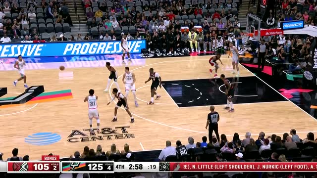 【2022年04月02日】开拓者vs马刺第4节中文解说回放