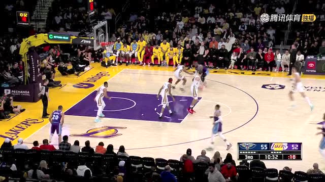 【2022年04月02日 鹈鹕vs湖人集锦】老詹坦克突破碾压防守打进加罚 再飚中三分连取六分