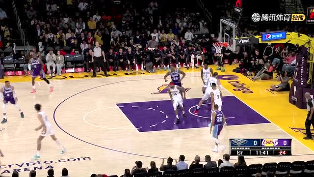 【2022年04月02日 鹈鹕vs湖人集锦】熟悉的感觉回来了 浓眉中距离命中复出首球