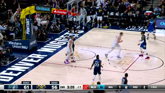 【2022年04月02日 森林狼vs掘金集锦】快来看今日十佳球第一位！！！阿隆-戈登空中漫步背扣点燃全场