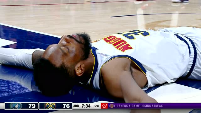 【2022年04月02日 森林狼vs掘金集锦】奥胖微微一笑 巴顿飞身战斧劈扣竟然扣飞 五大囧没你我不看