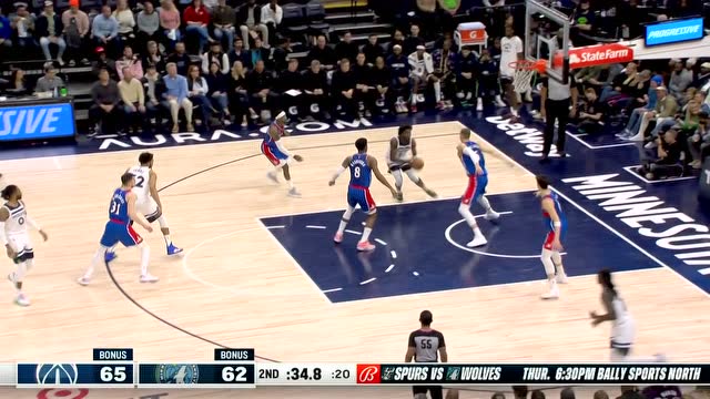 【2022年04月06日 奇才vs森林狼集锦】波神看了都害怕 爱德华兹挂筐暴扣点燃全场