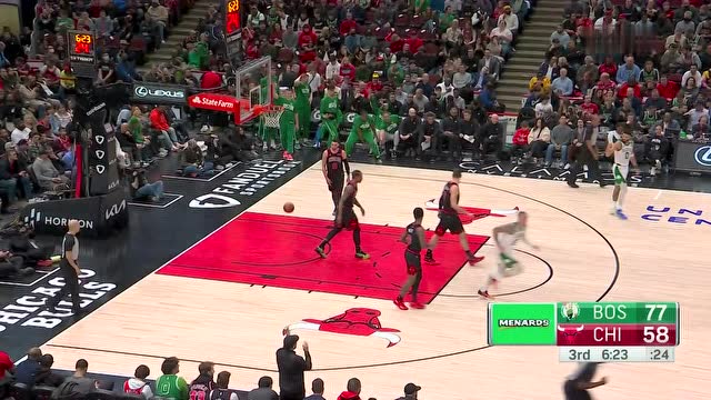 【2022年04月07日 凯尔特人vs公牛集锦】弹道无需修正 布朗张弓搭箭百步穿杨