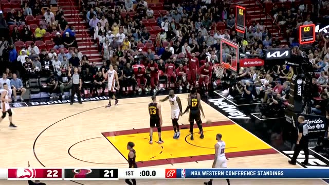 【2022年04月09日 老鹰vs热火集锦】心有灵犀的默契 希罗找顶弧文森特命中压哨三分