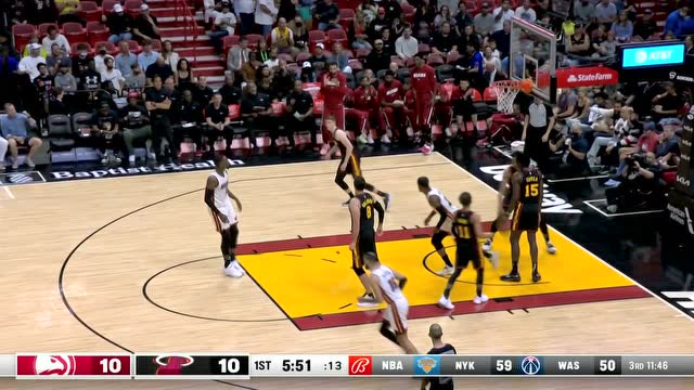 【2022年04月09日 老鹰vs热火集锦】哈斯勒姆在线打call 巴特勒篮下摘板补篮得手