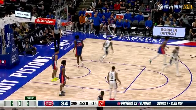 【2022年04月09日 雄鹿vs活塞集锦】想追分是吧？米德尔顿完全不答应 连得五分直接打停活塞