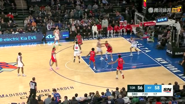 【2022年04月11日 猛龙vs尼克斯集锦】堪比直升机！托平旱地拔葱超长滞空献上惊天空接背扣