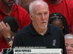 大乌龙！全美直播弄错波波维奇冠军数 低级失误被嘲讽