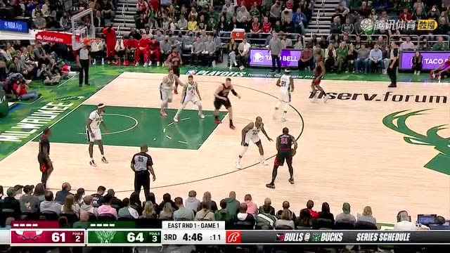 【2022年04月18日 公牛vs雄鹿集锦】里突外投样样精通！武切维奇连得7分打平雄鹿