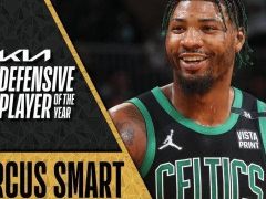 NBA官宣：斯马特正式当选最佳防守球员 手套佩顿现身颁奖