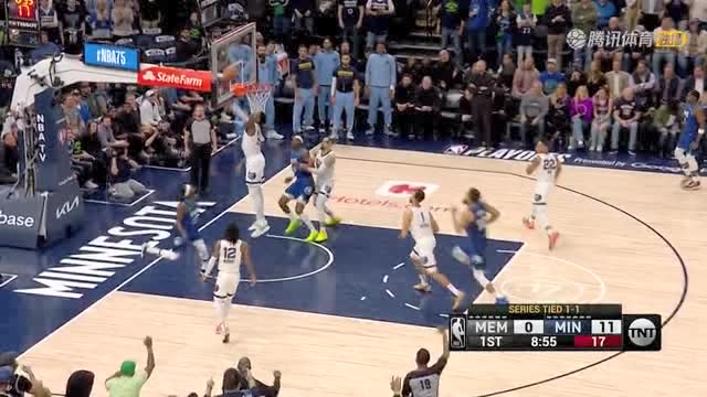 【2022年04月22日 灰熊vs森林狼集锦】就是搞你心态！贝弗利造成莫兰特犯规再次做出嘲讽手势