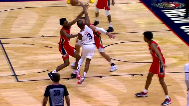 【2022年04月23日 太阳vs鹈鹕集锦】保罗运筹帷幄找到最强点 艾顿单吃瓦兰2+1收入囊中