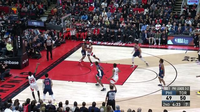 【2022年04月29日 76人vs猛龙集锦】一个不行就再来一个 赛迪斯杨助攻布歇底线杀入上篮
