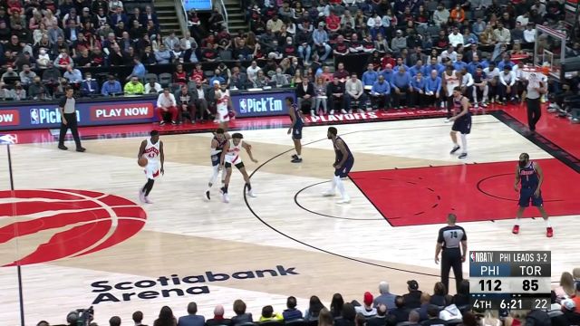 【2022年04月29日 76人vs猛龙集锦】无奈的挣扎 西亚卡姆一步过掉恩比德上篮得手