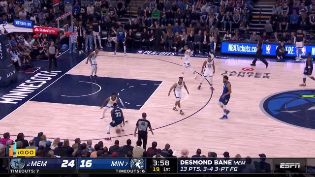 【2022年04月30日 灰熊vs森林狼集锦】灰熊114-106森林狼 灰熊六人上双青年军挺进第二轮