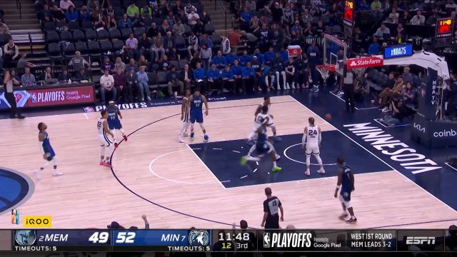 【2022年04月30日 灰熊vs森林狼集锦】弧顶甩狙正中靶心 拉塞尔外线三分轰炸篮筐