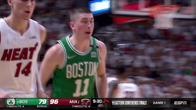 【2022年05月18日 凯尔特人vs热火集锦】普理查德侧翼三分 裁判吹罚双方技术犯规