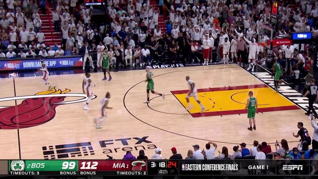 【2022年05月18日 凯尔特人vs热火集锦】要弑杀旧主？斯特鲁斯接球就射大心脏三分