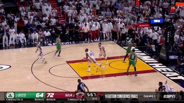 【2022年05月18日 凯尔特人vs热火集锦】巴特勒化身神捕 连续抢断打进气坏绿军教练