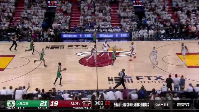 【2022年05月18日 凯尔特人vs热火集锦】富贵险中求！希罗直接上球给到禁区巴特勒轻松取分