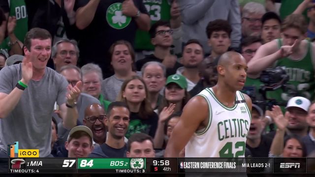 【2022年05月24日 热火vs凯尔特人集锦】老探花也是探花！霍福德大帽马丁后做出手搭凉棚庆祝动作