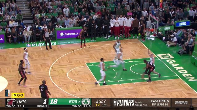 【2022年05月24日 热火vs凯尔特人集锦】这真的是东决吗？第一节仅剩三分钟时奥拉迪波才命中热火首个运动战进球