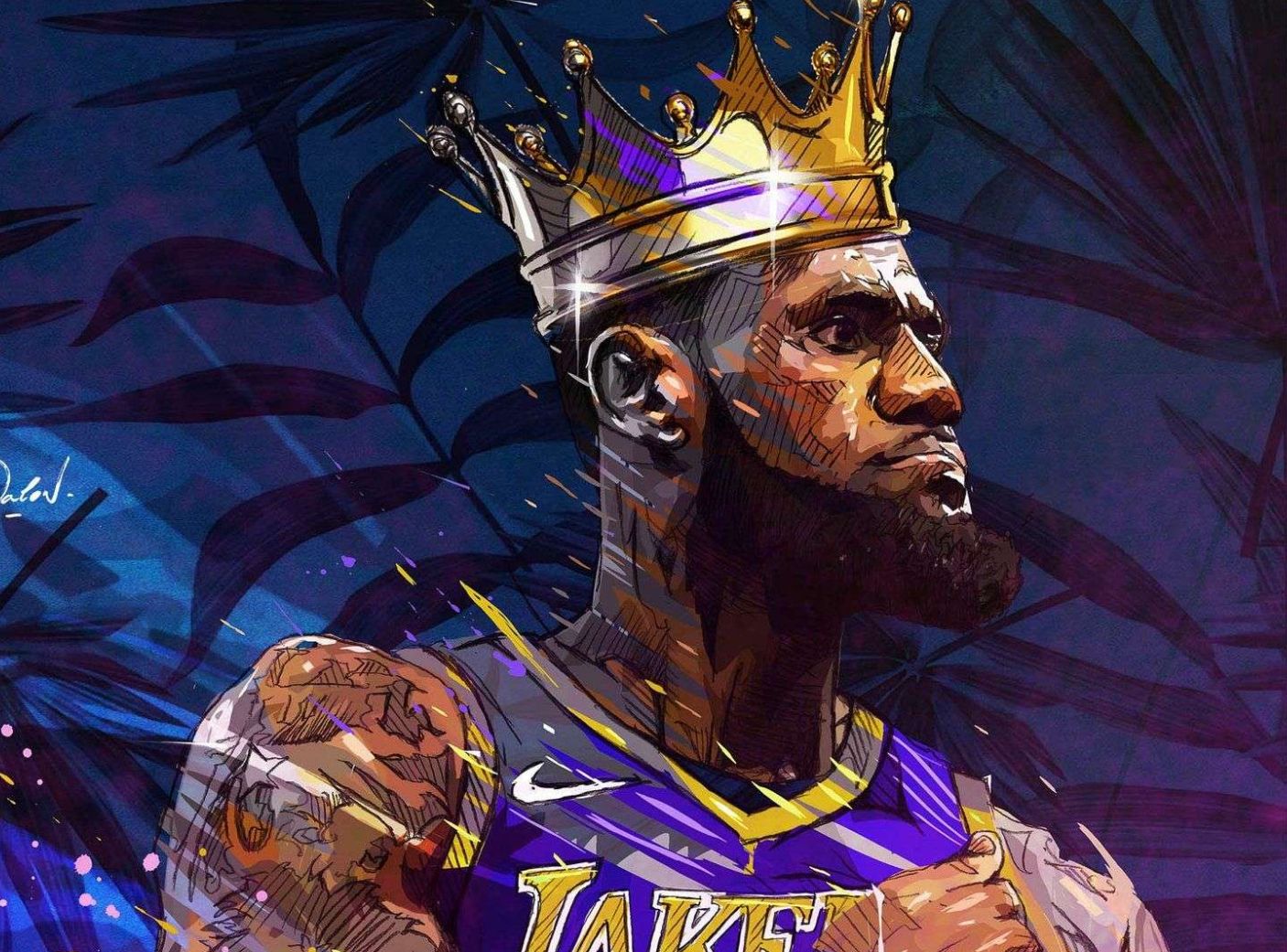 NBA小皇帝詹姆斯高清手机壁纸 湖人骑士时期壁纸合集（B50）