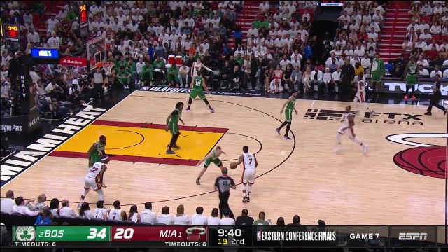 【2022年05月30日 凯尔特人vs热火集锦】管老师生动描述洛瑞夹缝极限传球：人均居住面积太可怜了！