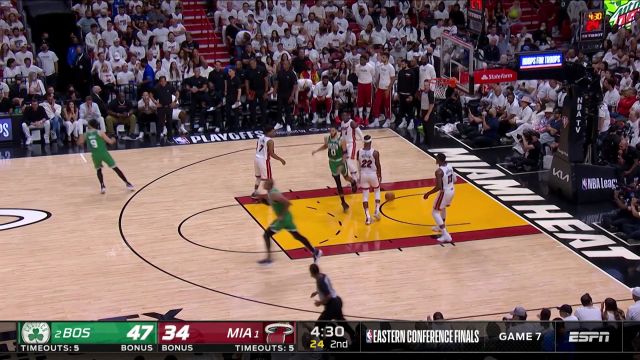 【2022年05月30日 凯尔特人vs热火集锦】布朗vs热火集锦 24+6+6蝴蝶穿花滑翔上篮