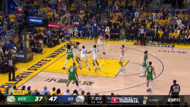 【2022年06月03日 凯尔特人vs勇士集锦】急停干拔就是强吃你！布朗连续晃动强打汤神得手