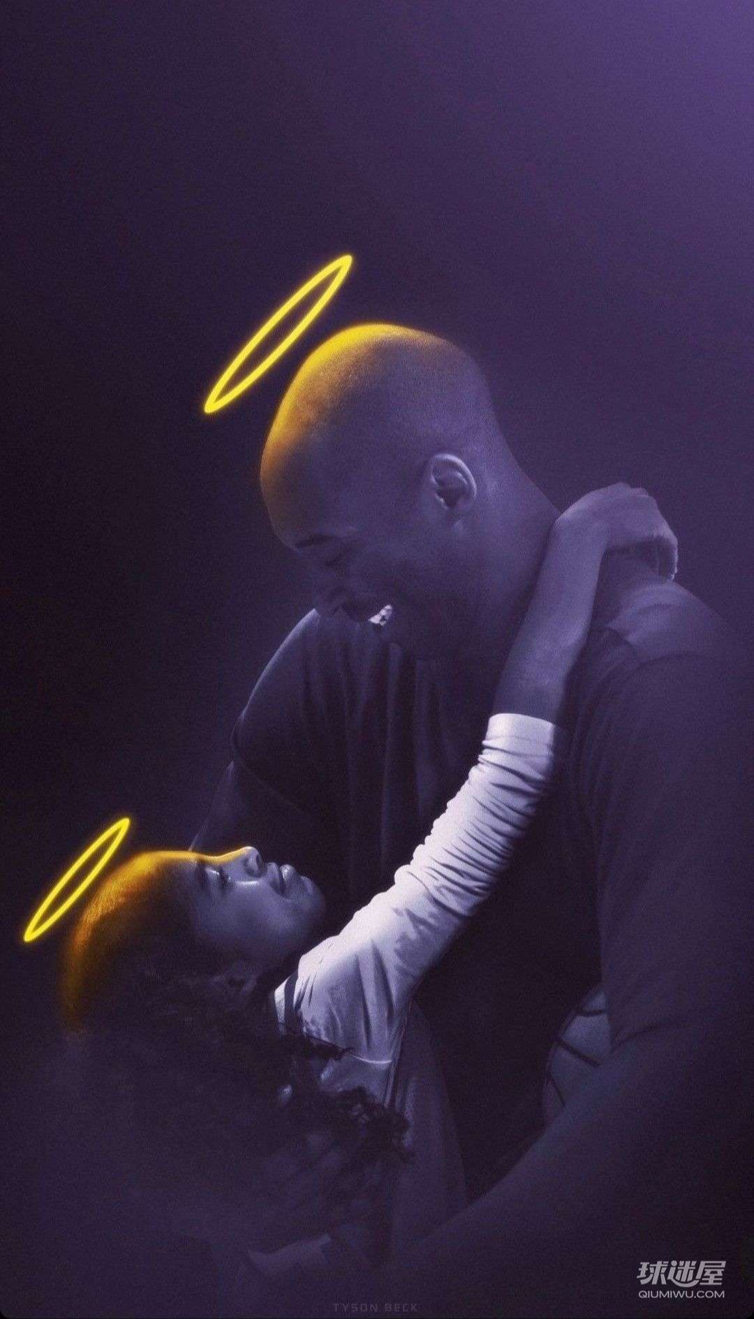 怀念科比和吉安娜的超清手机壁纸（A77）