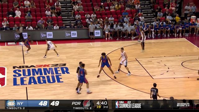 【2022年07月12日 尼克斯vs开拓者集锦】配合默契！亨特人缝假投真传助飞希姆斯空接暴扣