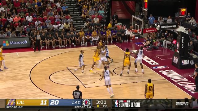 【2022年07月13日 湖人vs快船集锦】篮下翻江倒海 小奥尼尔自投自抢打成二次进攻