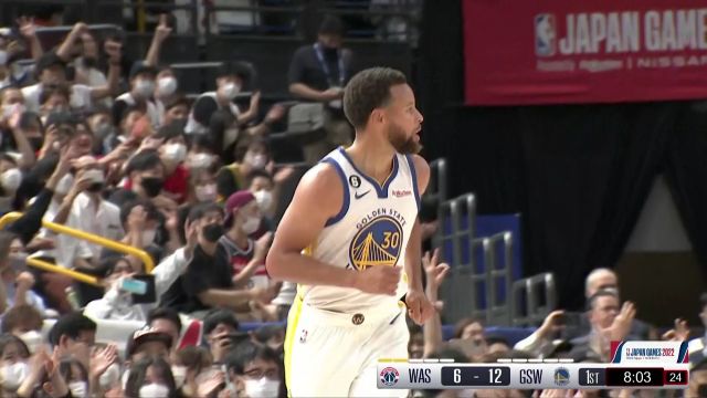 【2022年10月02日 奇才vs勇士集锦】怕什么来什么！库里急停三分接球就扔干脆利落