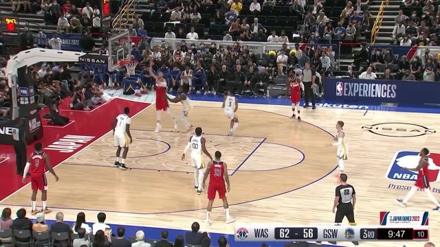 【2022年10月02日 奇才vs勇士集锦】突然开火！波尔津吉斯开外开花连得五分逼停勇士