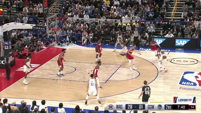 【2022年10月02日 奇才vs勇士集锦】这球让他玩明白了！库里柔和手感秀低手抛射