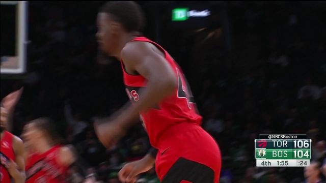 【2022年10月06日 猛龙vs凯尔特人集锦】别以为稳了！加布-布朗连得五分抹平并反超20分的分差